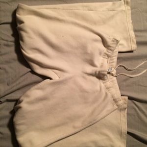 Off-white fleece pants